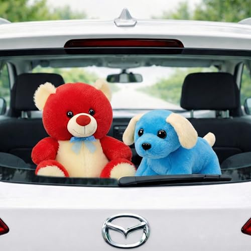 Image of Tabitha Stuffed Toys-Ultra Soft Plush Toy for Kids | Birthday Gifts for Kids and Girls | (Combo of 2 Toys 30 Cm Red Teddy & 25 Cm Blue Dog)