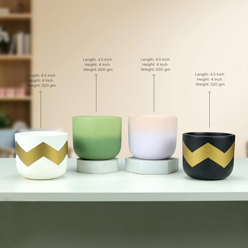 Image of Urban Plant Terracotta Pot - Trendy Planter for Modern Home & Garden Spaces (Terracotta Jewels - Set of 4)