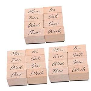 Villcase L41FMPJS Drewniane Stemple Tygodniowe 3 Zestawy
