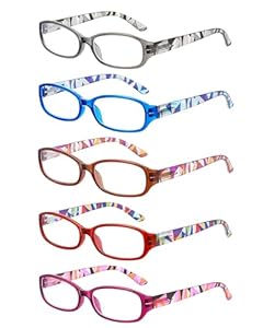 JOLISU Lesebrille Damen 5er Pack Federbügel 10066