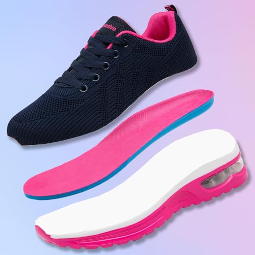 Topwolve Baskets Femme Chaussures de Running Léger Respirant Chaussures de Course Confortable Extérieur Chaussure de Sport Fitness Sneakers,Bleu Foncé,36 EU – vue 5
