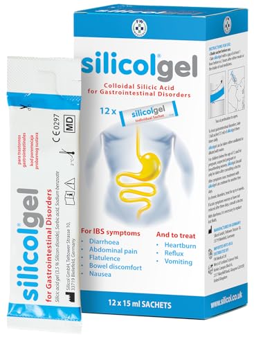 silicolgel Sachets - Clinically Proven Relief for IBS Symptoms: Diarrhoea, Stomach Pain, Bloating and Flatulence. Also Treats Heartburn, Acid Reflux and Nausea. 12 x 15ml.