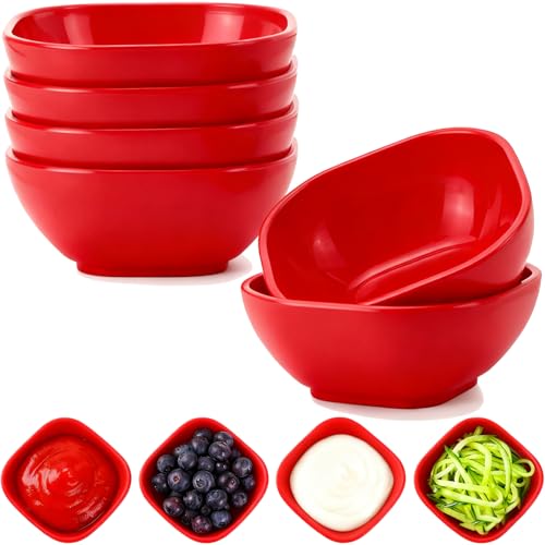 6 Pack Unbreakable Dipping Bowls, 4.5 OZ Wheat Straw Soy Sauce Dishes