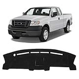 KUST Car Dash Cover for Ford F-150 2004-2006 2007 2008(XL, STX, XLT, FX4, Lariat) Left Hand Driving Polyester Non-Slip Center Console Dash Cover Interior Accessories for F150 Sunshade No Glare Black