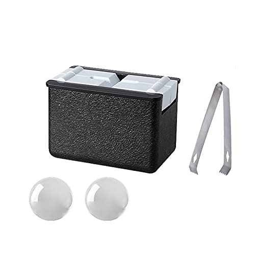 Esfera Cristalina Para Hacer Bolas De Hielo Para Whisky, Molde Grande Para Bolas De Hielo De 2,4 Pulgadas, Bandeja Para Bolas De Hielo Sin Burbujas Con Pinza Para Hielo Cover