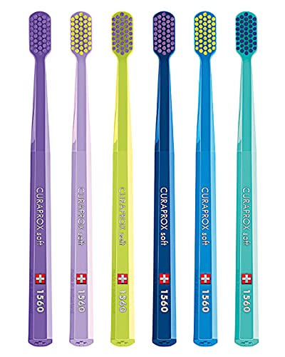Curaprox 1560 Soft Toothbrush (Pack of 1), Random colors