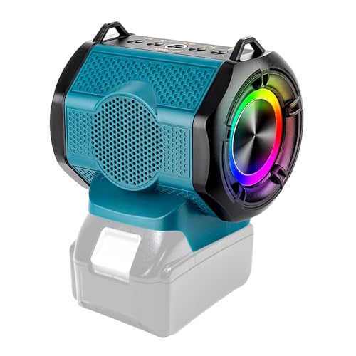 Altavoz Bluetooth Potente para Makita 18 V 20 V MAX, Altavoces Bluetooth, Adecuado para Estudio, Camping y Fiestas (Sin Batería), Altavoz Portatil Bluetooth