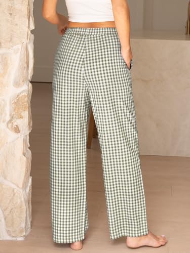 Image of ANRABESS Womens Gingham Striped Boxer Pants