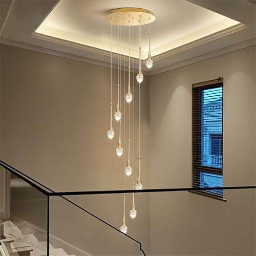 Lustre d'escalier en cristal pour sublimer votre hall d'entrée