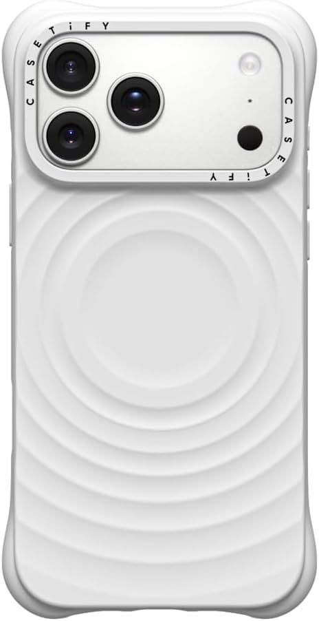 Ripple iPhone 17 Pro Max Case [Soft Touch/Lightweight/Compatible with Magsafe] - White