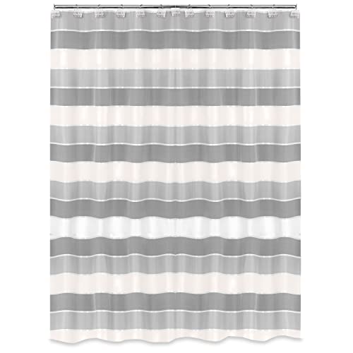 Popular Bath Modern LINE, Shower Curtain, Grey
