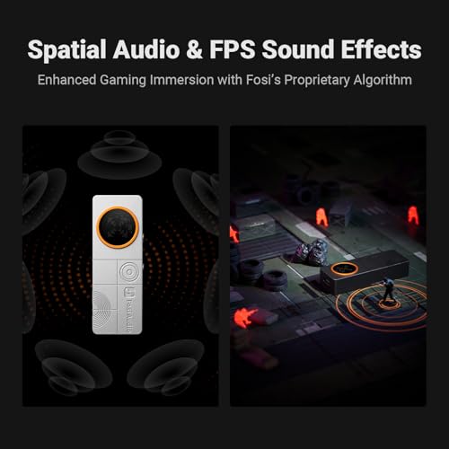Image of Fosi Audio DS3 USB-C DAC Amp Dongle, Portable Headphone Amplifier with Gaming 7.1 Spatial Audio, ES9039Q2M XMOS Powered, DSD512, 3.5mm Single 4.4mm Balanced, HiFi Amps for PC /Phone / PS5 / Switch