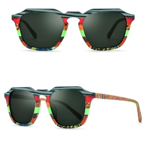Lunettes de soleil MUTYNE en acétate mat : élégance rétro carrée et protection UV400