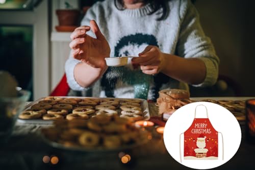 Yssreey Pacote com 2 aventais de Natal combinando para crianças e adultos, aventais fofos de chef pa