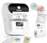 Jusqu'à 12 heures d'autonomie: Le fabricant de mini étiquettes thermocollantes conserve 12 heures de temps de travail à partir d'une seule charge (seulement 1,5 heures de temps de charge) et un temps de veille de 1 semaine. 30 % plus de temps que les produits comparables sur le marché