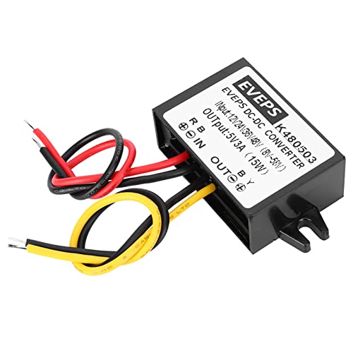 Convertidor Reductor de 8, 58 V CC A 5 V 3 A, Módulo Resistente Al Agua para Pantalla LED de Automóvil, Cámara, Ventilador, con Sobretensión y Llama, Carcasa Retardante, CC No