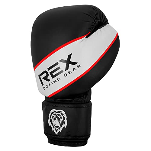 Rex Boxing Gloves For Kids & Adult- Premium Quality Pu Leather Training Gloves For Enhanced Performance And Protection With Ventilated Palm (Black, 2Oz) #TOP5