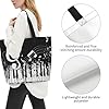 kkvhhyuo Black White Music Note Print Shoulder Bag for Women Large Tote Bag Reusable Foldable Everyday Carryall for Work Shopping Travel Beach Outings. #3