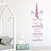 Always Be A Unicorn Quote Wall Decal Design | Vinyl Decor For Boy's or Girl's Bedroom, Playroom or Bathroom | Teen Girl Room Decoration | White, Black, Gold, Other Colors | Small, Large Sizes