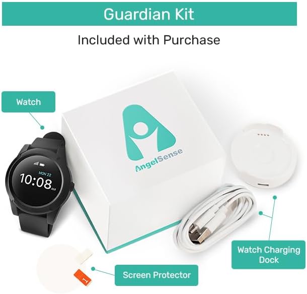 Miniatura 10 de Reloj de tecnología de asistencia con rastreador GPS para necesidades especiales, autismo, ancianos con demencia o Alzheimer, botón SOS, altavoz de