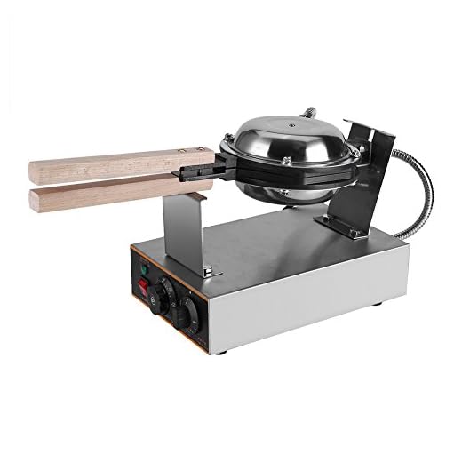 Hong Kong Egg Waffle Maker, Professional Rotated Nonstick Egg Cake Oven Stainless Steel Electric Bubble Waffle Maker Automatic Control Egg Puffs Maker, 13x 8.66 x 9.05inch