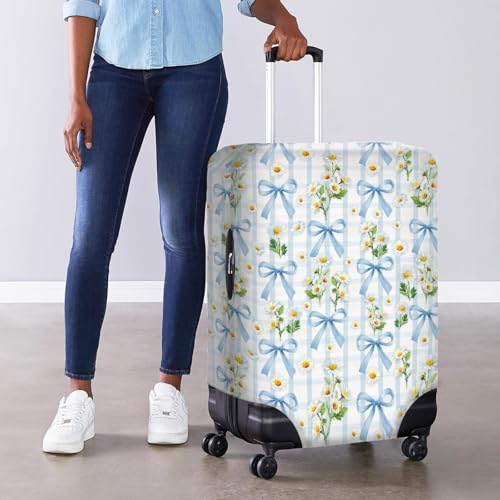 Housse de valise lavable et réutilisable en spandex bleu vert XL - 4