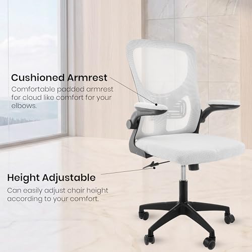 Image of Casa Copenhagen White Black | Mid Back Imported Mesh Fabric Boss Office Chair | Y Design Ergonomic Back Support | 2D Aero Design Adjustable Armrests | Synchro Tilt Lock Mechanism | Adjustable Lumbar