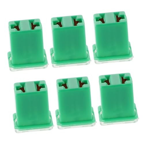 GANAZONO Juego de 6 fusibles cuadrados para automóvil, perfil bajo, construcción duradera para camiones, SUVs y vehículos miniatura 1