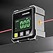 Digitaler Winkelmesser, 4-seitig, stark, magnetisch, digitaler Winkelmesser, digitale Wasserwaage mit LED-Anzeige, Winkelmesser, Neigungsmesser für Arbeiten, Bau, Maschinen und Wasserwaagenboxen