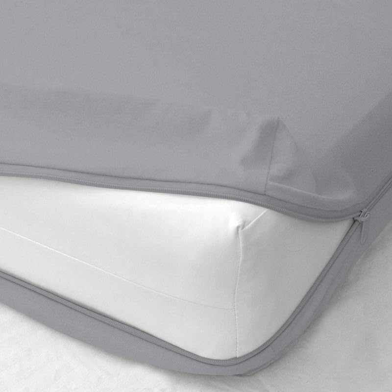 Shreem Linen Zipper Fitted Sheet -16 Inch Extra Deep Pocket, Soft Brushed Microfiber Bottom Sheet, Wrinkle, Shrink & Fade Resistant, Hotel Quality, Light Grey, Twin XL