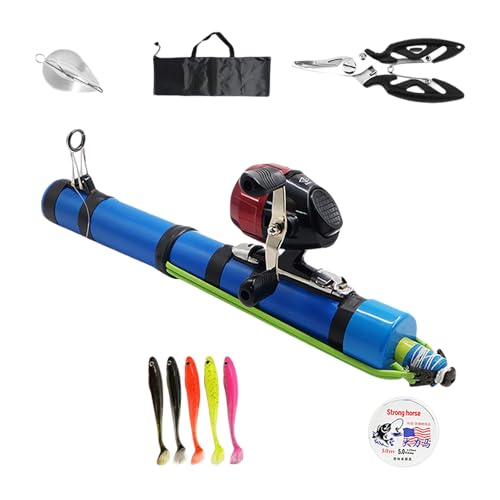 Canne à pêche catapulte compacte de 40 cm pour pêcher sans encombrement en voyage