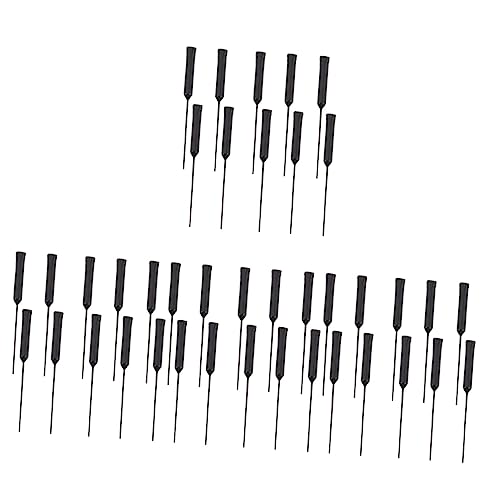 Beavorty 40 Pcs Cleaning Rod Hearing Amplifier Cleaner Cleaner Supplies Hearing Amplifier Cleaning Tools Vent Cleaner PVC Black