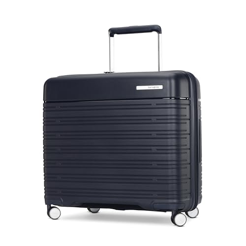 Image of Samsonite Elevation Plus - Medium Hardside Luggage - Scratch Resistant Polypropylene Shell, RightHeight Adjustable Handle, Integrated AirTag Holder, TSA Lock, WetPak Compartment - Midnight Blue