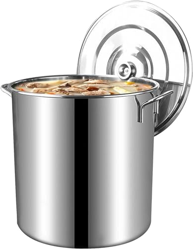 Olla sopera de acero inoxidable 201 con tapa retentora de calor y gran capacidad de 10l