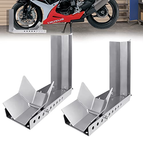 Aide au chargement pour moto YRHome : stabilisateur de roue avant renforcé pour remorque