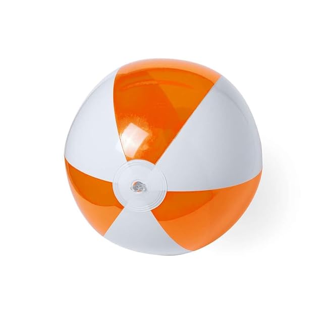 ALMALUX Balón Inflable De Playa Zeusty Bicolor en PVC Naranja Pelota de Playa Resistente con Paneles…