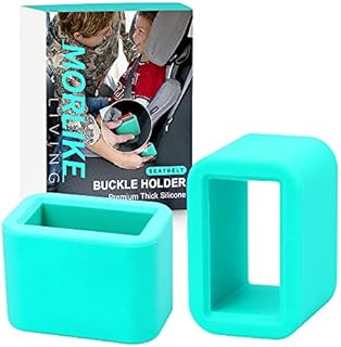 Morlike Silicone Belt Buckle Holder Booster (Light Blue, 2 Pack)