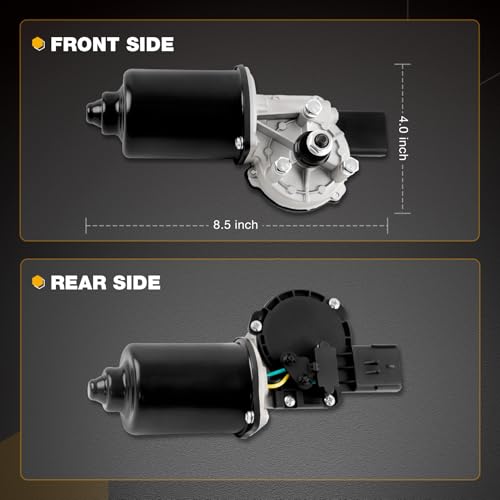 Image of Front Windshield Wiper Motor Compatible with Jeep Wrangler Sport Utility 2007-2017, 2018 Wrangler JK, 5-Pin Plug, Wiper Motor Replace# 40458 55077859AB