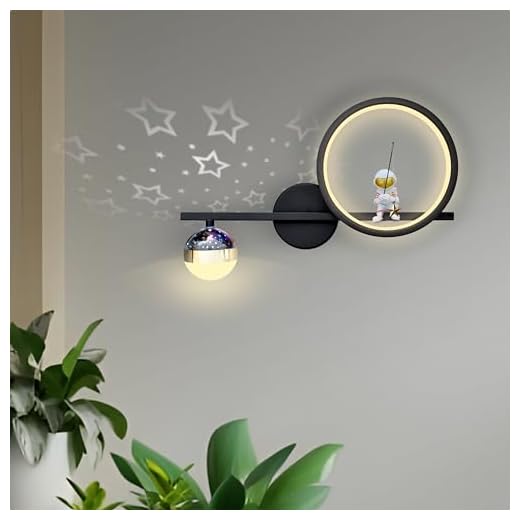 Smartway® 26 Watt Astronaut Black LED, Wall Lamp for Kids Room, 3 Color (Warm White + Natural White + Cold White)