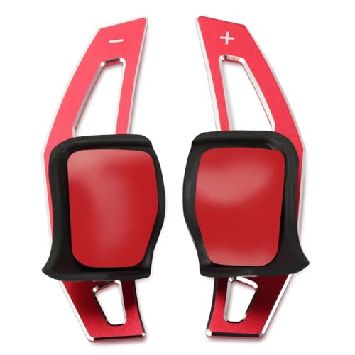 Compatible With Golf R32 GTX GTI GT-TSI MK5 MK6 For EOS �A���~�X�e�A�����O�z�C�[���p�h���V�t�^�[ �p�h���V�t�g �G�N�X�e���V����(Red)