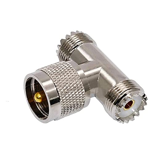 Conector UHF Macho a Hembra Tipo Tee Coaxial miniatura 1