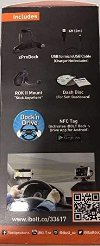 iBOLT xProDock Active Car Dock/Holder/Mount for Samsung Galaxy S3, S4, Note 2 & Note 3 with aux-Out to car-Speakers. Works with All Cases and Extended Batteries.