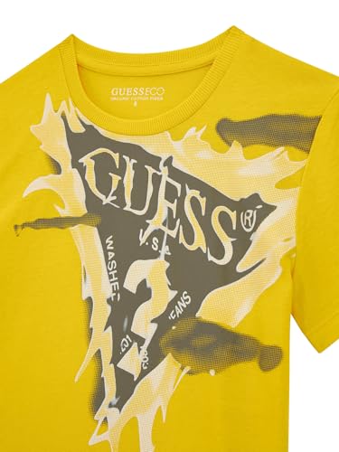 GUESS Boys' Eco Short Sleeve T-Shirt with Triangle Logo3