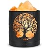 Sunya himalayan salt lamp metal basket with 5 led bulbs pink rock salt lamp night light with usb power cable battery powered support  urban country home decor