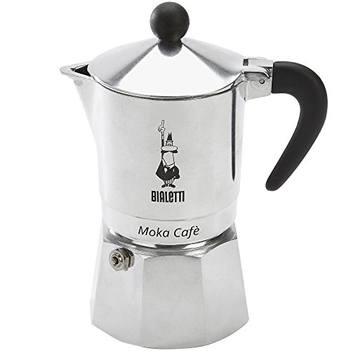 Bialetti, 06774, Moka Cafe 3 xícaras, máquina de café expresso, preta