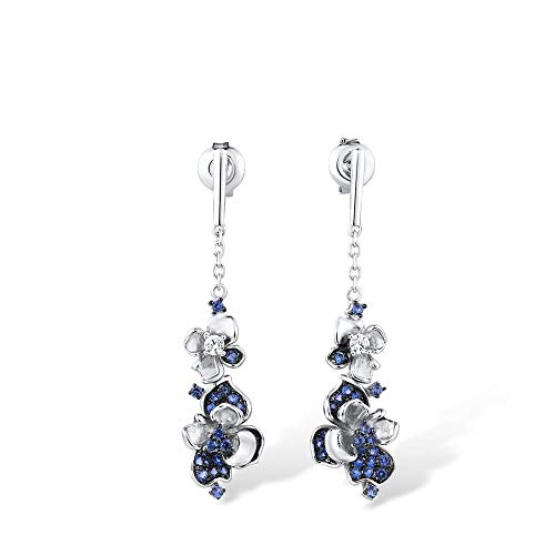 Bijoux fleurs bleues en zircone, le cadeau idéal pour marquer un moment unique