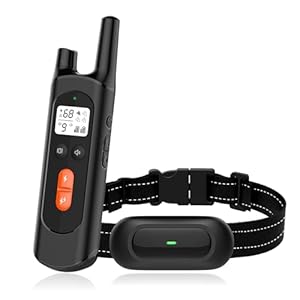 NVK Shock Collar, Dog Training Collar with Remote for Medium Large Dogs, Rechargeable Dog Shock Collar with Shock, Vibration, Beeps Modes, IPX7 Waterproof, Range up to 3200Ft-black