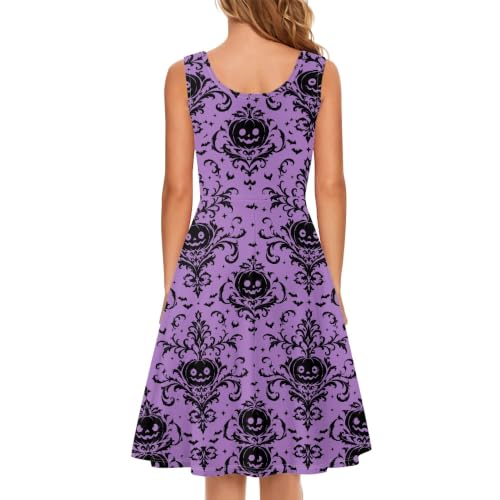 Image of TOADDITDO Womens Summer Sleeveless Tank Dress with 2 Side Pockets XS-4XL Plus Size