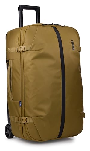 Thule Aion 70cm Wheeled Duffel - Wet/Dirty Storage Pocket - Smooth Rolling Wheels - Interior Compression Straps - Lockable Exterior Zippers - 100% Recycled PFC-Free Waxed Canvas Fabric