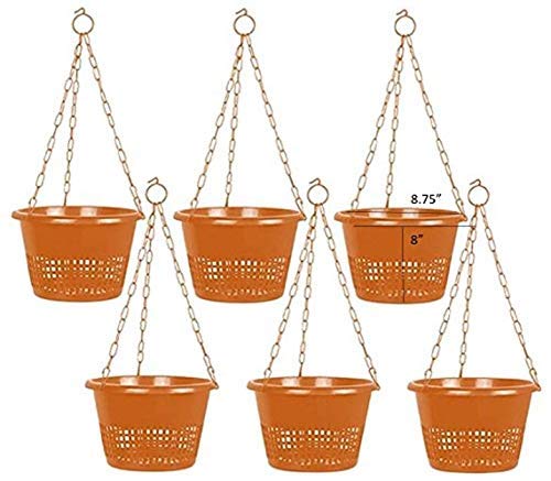 Plastic Orchid Hanging Tanusai Traders Pots (Brown) - Set of 6 (B084GTR46Y) Amazon Price History, Amazon Price Tracker